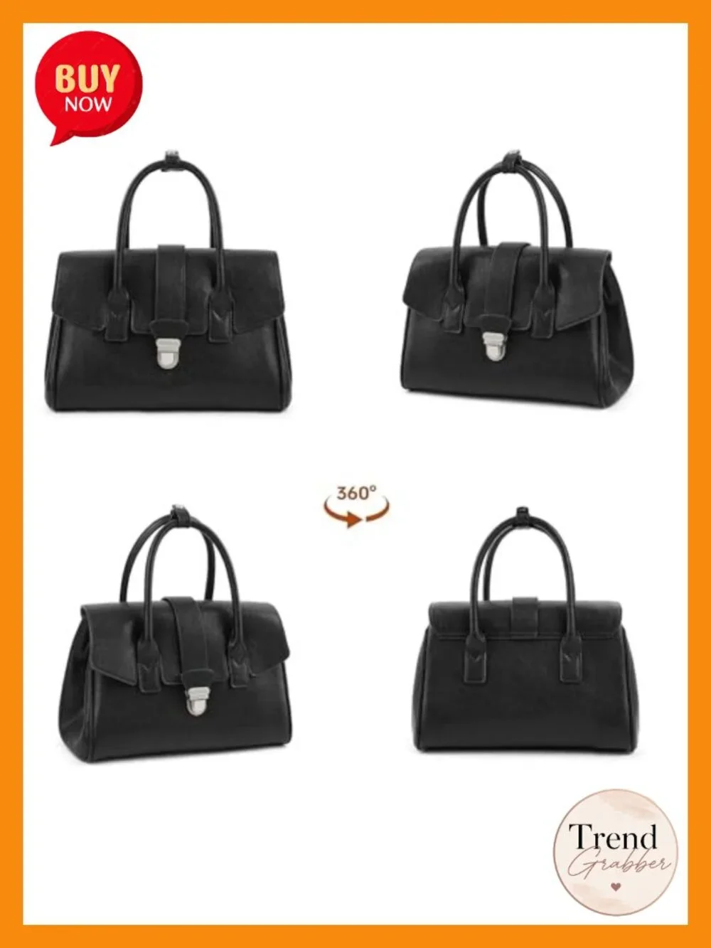 Vegan Leather Top Handle Satchel Tote Convertible Crossbody
